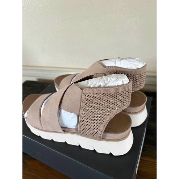 Eileen Fisher Chant Leather Platform Wedge Sandal Women's Size-NIB- 8.5,9,10,11 - Picture 3 of 6